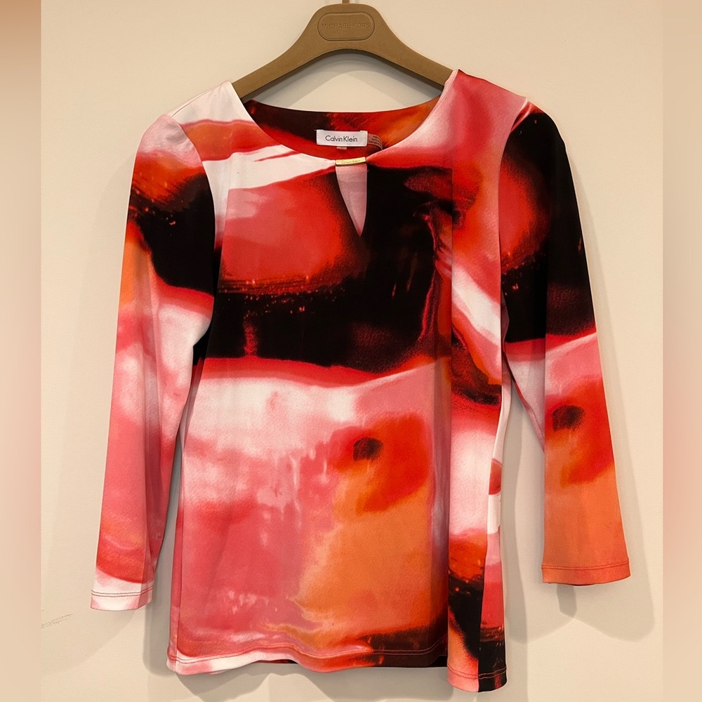 CALVIN KLEIN Size S Multicolor Blouse